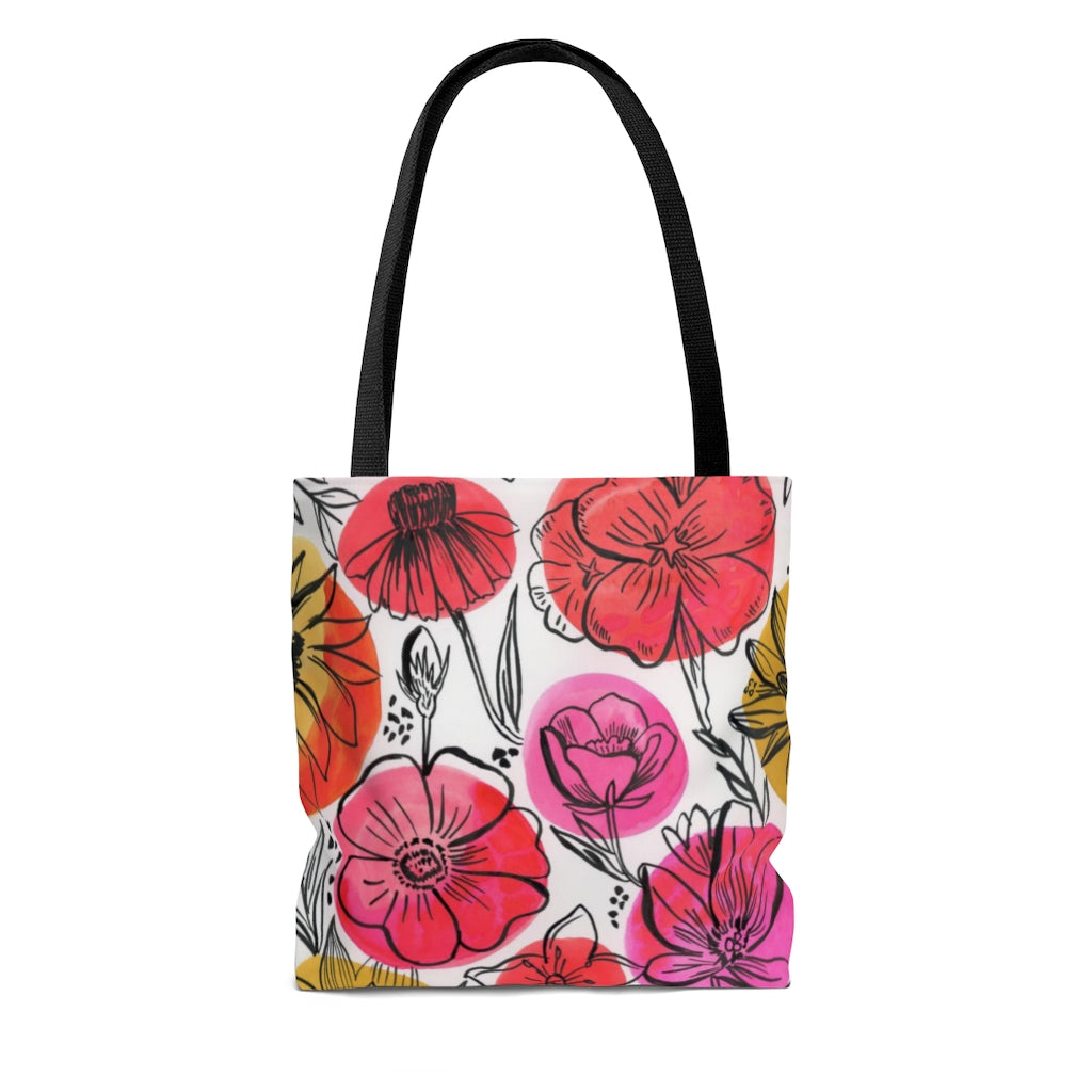 Floral and Polka Dots Tote