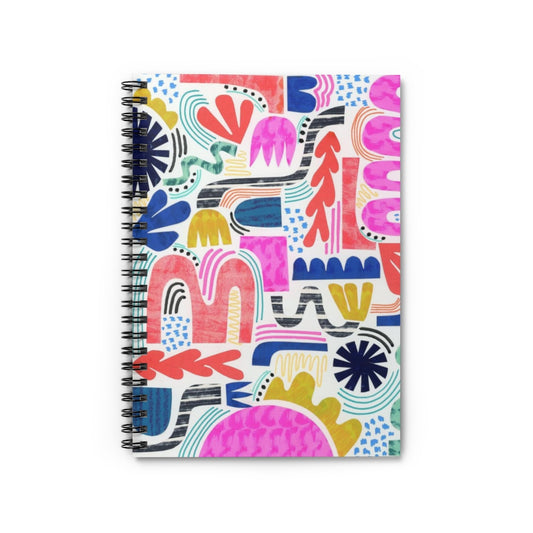 Pink Squiggle Spiral Notebook