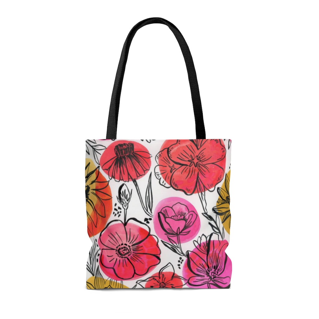 Floral and Polka Dots Tote