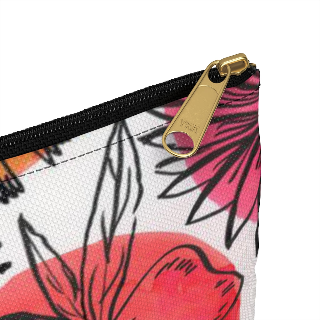 Floral and Polka Dots Flat Pouch