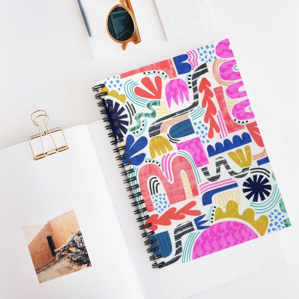 Pink Squiggle Spiral Notebook