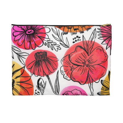 Floral and Polka Dots Flat Pouch