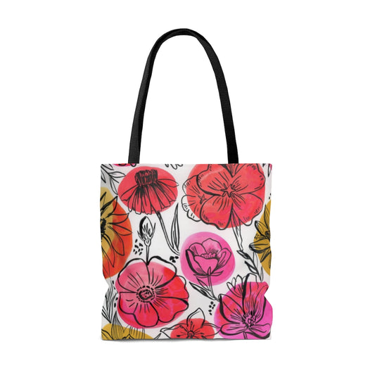 Floral and Polka Dots Tote